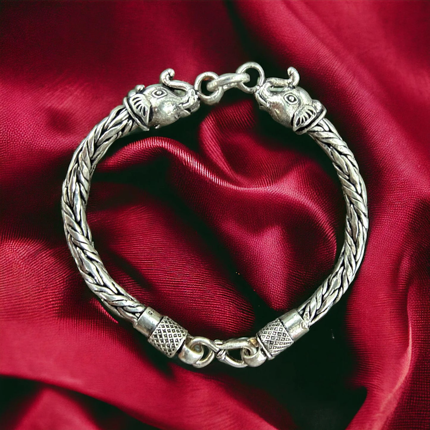 Elephant Design Silver Bracelet – 925 Silver Bracelet for Men | CK Jewellers