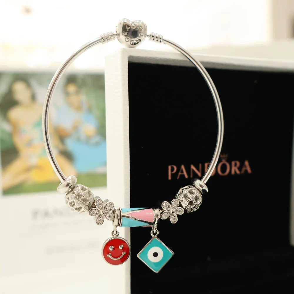 Pandora Silver Bracelet for Women with Evil Eye Charms | 925 Sterling Silver – CK Jewellers