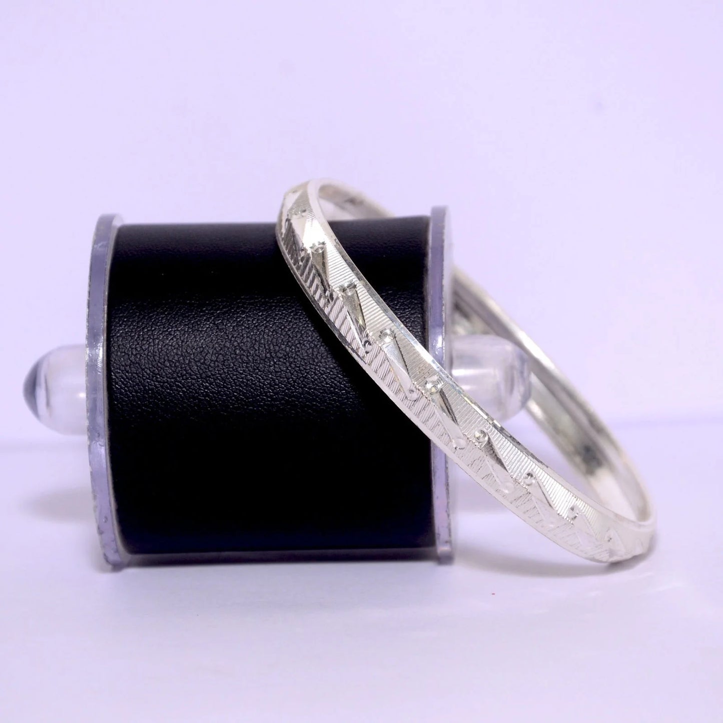 V-Shape Stylish Silver Kada for Men | 925 Sterling Silver Kada – CK Jewellers