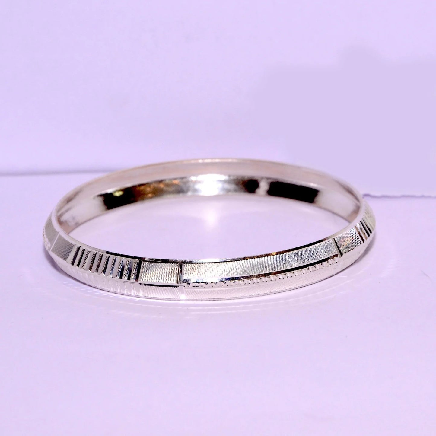 V-Shape Silver Kada for Men | 925 Sterling Minimal Kada – CK Jewellers