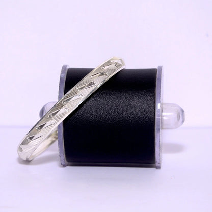 V-Shape Stylish Silver Kada for Men | 925 Sterling Silver Kada – CK Jewellers