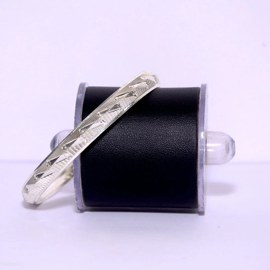 V-Shape Stylish Silver Kada for Men | 925 Sterling Silver Kada – CK Jewellers