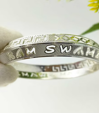 CNC Design Customised Name Pure Silver V-Shape Kada for Men | 50 gms – CK Jewellers