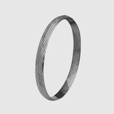 Highway Lining 925 Silver Kada for Men | Pure Sterling Silver Kada | CK Jewellers