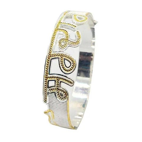 Customised Pure Silver Rhodium Kada for Men 40 gm | CK Jewellers