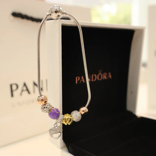 Gold Heart Silver Bracelet for Women | CK Jewellers 925 Silver