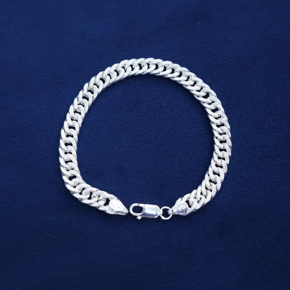 Heavy Look 925 Silver Curb Chain Bracelet for Men | Bold Design by CK Jewellers