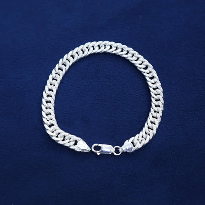Heavy Look 925 Silver Curb Chain Bracelet for Men | Bold Design by CK Jewellers