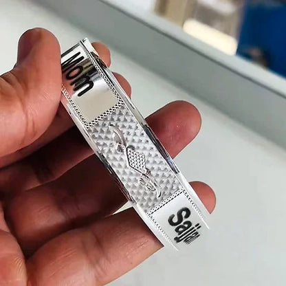 Laser Print Customised Name Silver Kada 30 gm | 925 Pure Silver – CK Jewellers