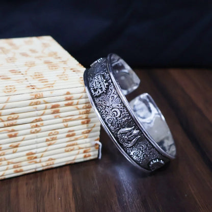 Mahakal Trishul Silver Kada For Men | Pure Silver Cuff Kada For Men – CK Jewellers