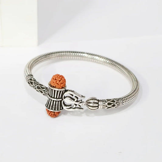 Pure Silver Trishul Mahakal Kada For Men – CK Jewellers