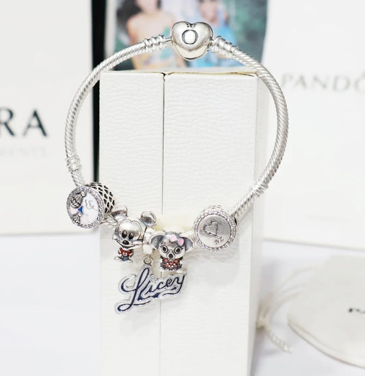 Silver Pandora Disney Mickey Mouse Red Trousers Bracelet for Women | 925 Sterling Silver – CK Jewellers