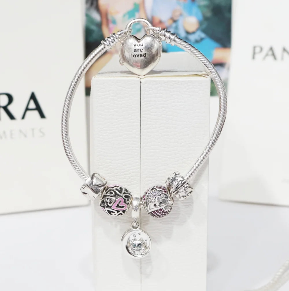 Silver Pandora Sparkling Owl Charm Bracelet for Women | 925 Sterling Silver – CK Jewellers