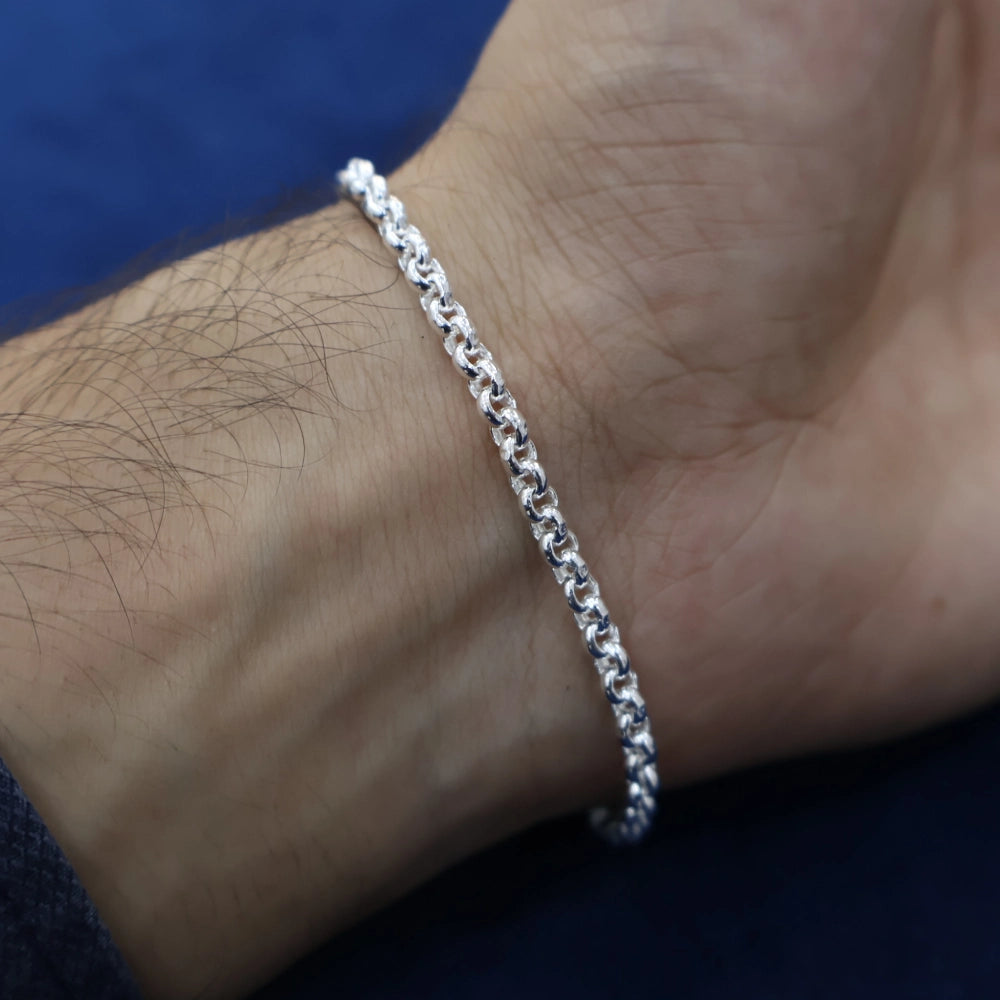 Silver Link Chain Bracelet for Men – Sleek & Stylish Design | CK Jewellers