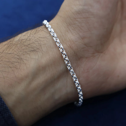 Silver Link Chain Bracelet for Men – Sleek & Stylish Design | CK Jewellers