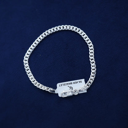 Silver Curb Chain Bracelet for Men | CK Jewellers | Sleek & Stylish Gift for Him