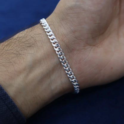 Silver Curb Chain Bracelet for Men | CK Jewellers | Sleek & Stylish Gift for Him