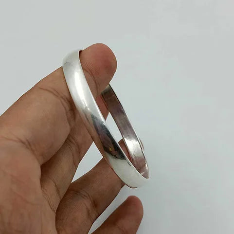 Simple Fancy Round Kada for Men Pure Silver Kada – CK Jewellers