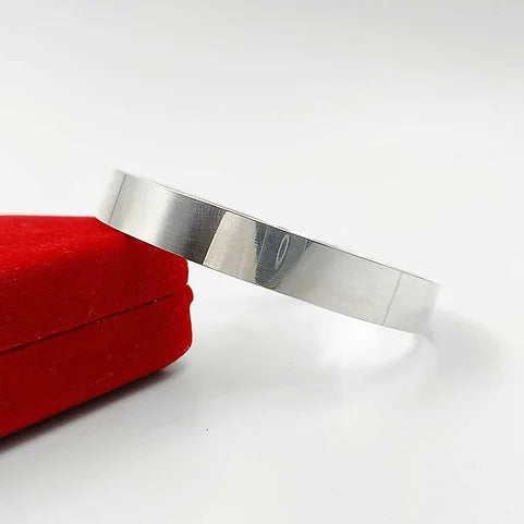 Simple Plain Design Flat Kada for Men | Pure Silver Kada – CK Jewellers