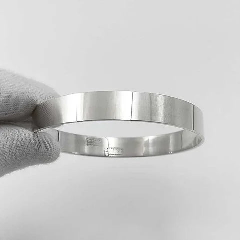 Simple Plain Design Flat Kada for Men | Pure Silver Kada – CK Jewellers