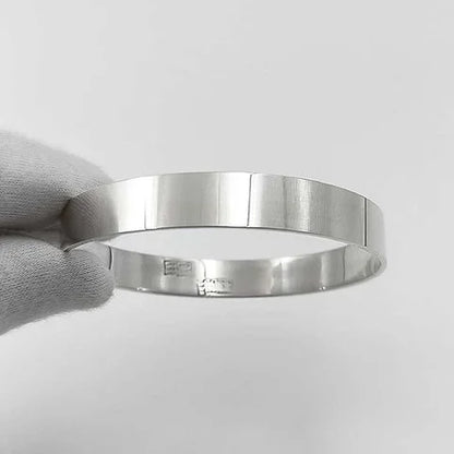 Simple Plain Design Flat Kada for Men | Pure Silver Kada – CK Jewellers