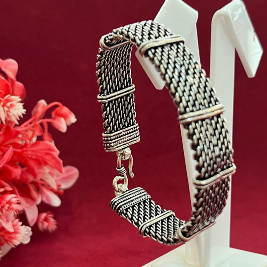 Men’s Silver Bracelet | Heavy Width 925 Antique Bracelet – CK Jewellers