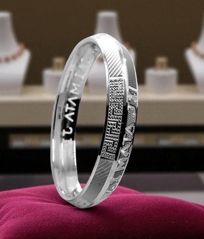 Jai Mata Ji Pure Silver Kada | Handmade Punjabi Bracelet | Custom Kada for Men – CK Jewellers
