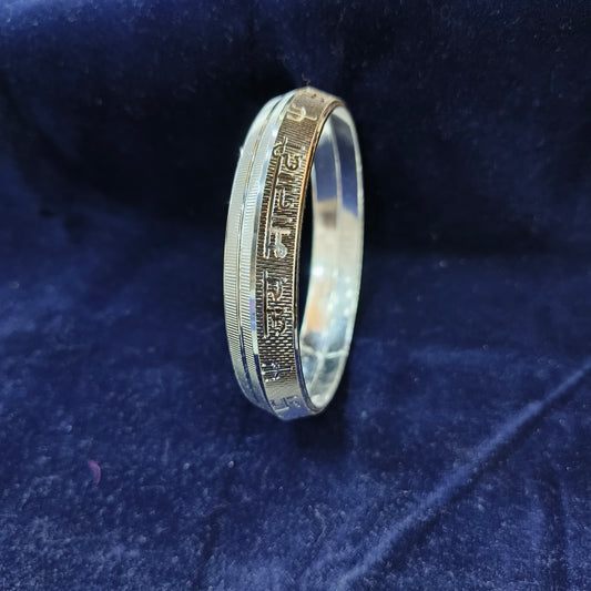 Silver Jai Mata Di Design Kada for Men | 925 Sterling Religious Kada – CK Jewellers