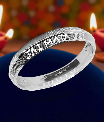 Jai Mata Ji Pure Silver Kada | Handmade Punjabi Bracelet | Custom Kada for Men – CK Jewellers