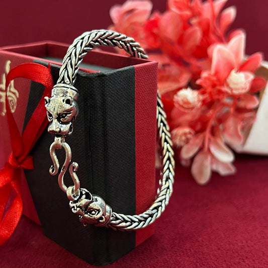 925 Silver Bracelet for Men | Silver Tiger Face Bracelet | Men’s Oxidised Bracelet – CK Jewellers