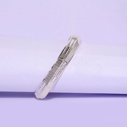Multi Designed V-Shape Silver Kada | 925 Sterling Silver Kada – CK Jewellers