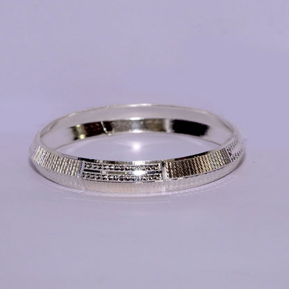 Multi Designed V-Shape Silver Kada | 925 Sterling Silver Kada – CK Jewellers