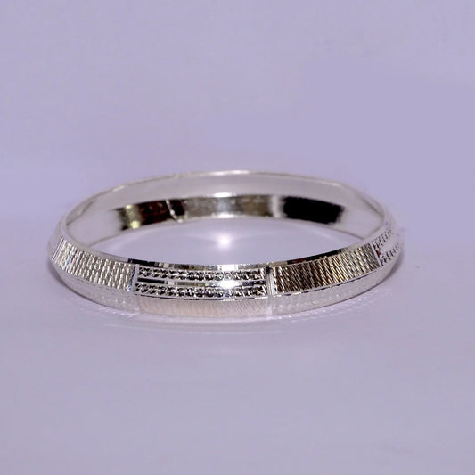 Multi Designed V-Shape Silver Kada | 925 Sterling Silver Kada – CK Jewellers